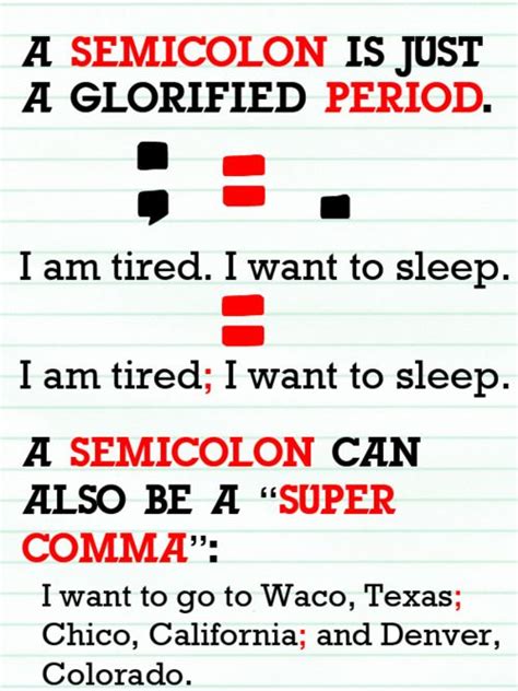 When do you use a colon? Semicolon, Teaching and Punctuation on Pinterest