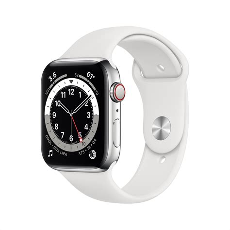 The ecg app is available on apple watch series 4 or later (not including apple watch se). Apple Watch Series 6 GPS + Cellular, 44mm Silver Stainless Steel Case with White Sport Band ...