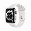 Apple Watch Series 6 GPS + Cellular, 44mm Silver Stainless Steel Case with White Sport Band - Regular - Walmart.com - Walmart.com