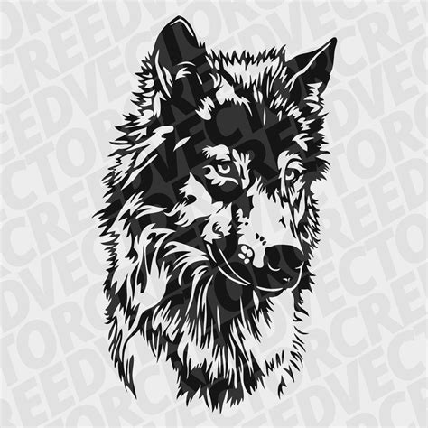 Svg For Silhouette Dxf Svg For Cricut Wolf Svg File Eps Wolf Stencil