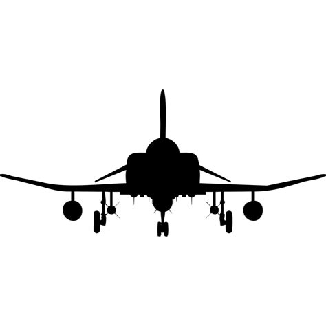 Fighter Jet Front Silhouette Wall Sticker Decal World Of Wall Stickers