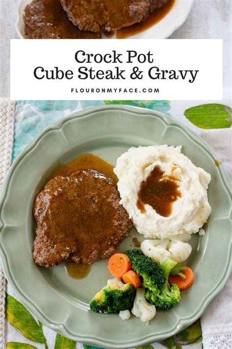 It only takes a few minutes of prep time before simmering all day for a succulent and comforting dinner! Crock Pot Cube Steak with Gravy | Recipe | Crockpot ...