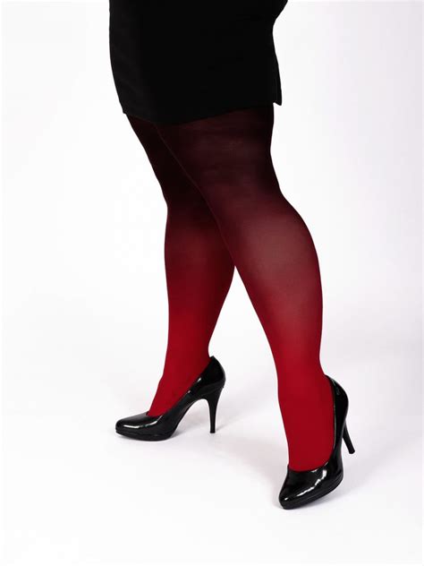 The Most Beautiful Tights Red Black Ombre Tights