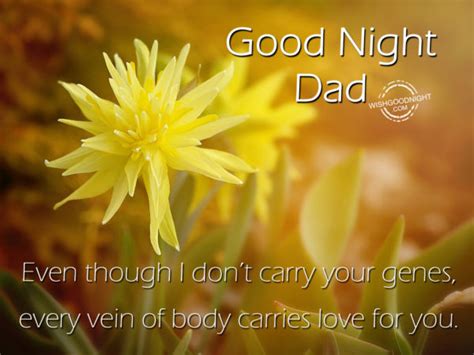 Every Vein Of Body Carries Love For You Good Night Dad Good Night Pictures