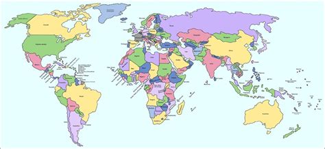 As feições da superfície da terra podem ser representadas de várias maneiras. Mapa mundial: continentes y paises importantes