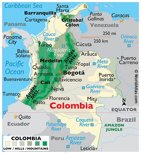 Map Of Colombia Gis Geography 04e