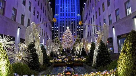 The new york state holiday tree lighting presented by blueshield of northeastern new york is a free event with fun for the whole family including fireworks, caroling, ice skating, and more! Sprucing up NYC: Rockefeller Center lights Christmas tree ...