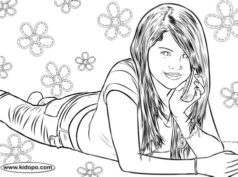 Selena Gomez Coloring Pages At Free Printable Colorings Pages To Print And Color