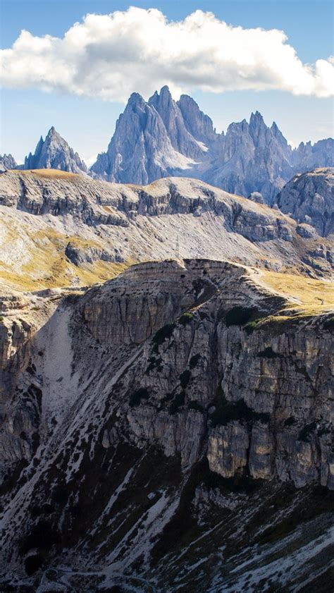 Tre Cime Di Lavaredo Wallpaper 4k Dolomites Mountain Range Italy