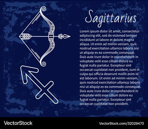 Sagittarius Sign Horoscope Astrology Royalty Free Vector
