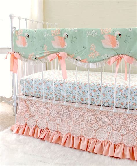 Swan Baby Bedding For An Elegant Vintage Inspired Nursery
