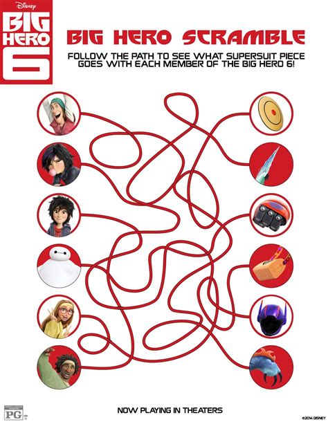 BIG HERO 6 Coloring Pages Activity Sheets And Printables