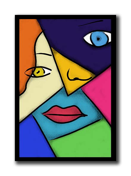 Pop Art Cubism Poster Pop Art Painting Easy Abstract Art Cubism Art