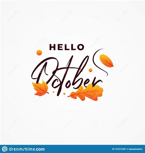Hello October Vector Design Illustration For Banner And Background
