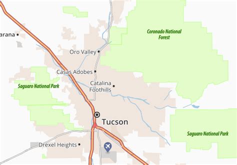 Michelin Catalina Foothills Map Viamichelin