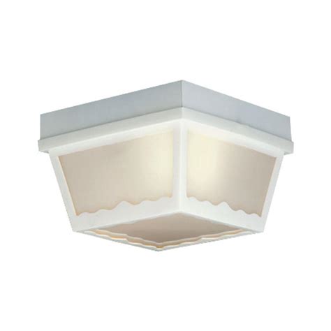 Thomas Lighting 1 Light Matte White Outdoor Ceiling Flush