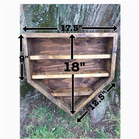 You can even build one for the living room and fill it with artwork. Wooden Home Plate Baseball Shelf Display Holder by ...