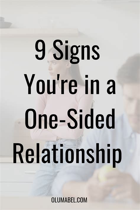 9 Signs You Are In A One Sided Relationship Olumabel