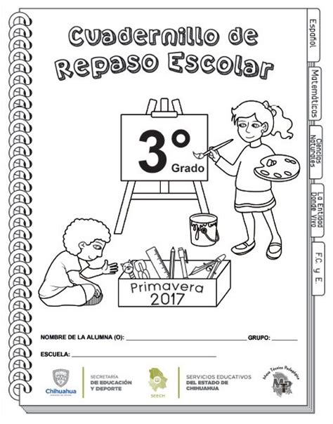 Cuadernillo De Repaso Del Tercer Grado Del Ciclo Escolar 2016 2017