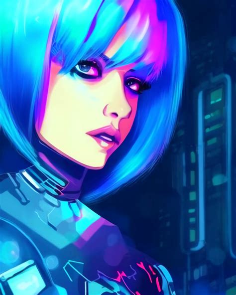 Pin On Cyberpunk Girl Art