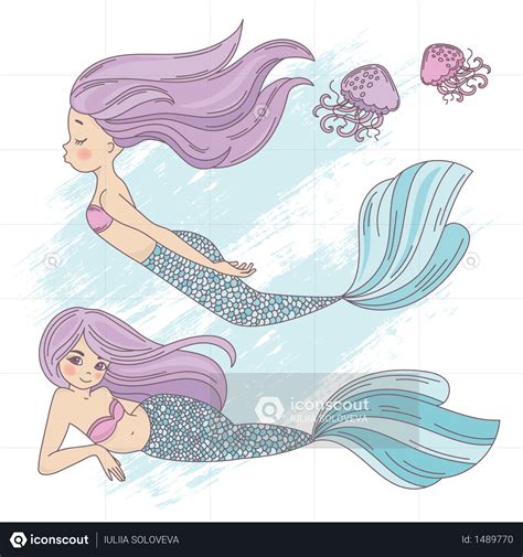 Best Premium Mermaid Life Illustration Download In Png And Vector Format