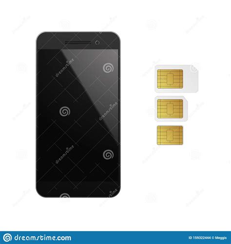 Sim Cards With Mobile Phone Stock Vector Illustration Of Connect