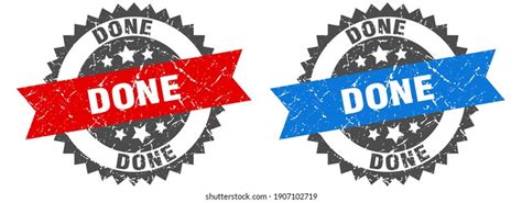 Done Grunge Stamp Set Done Band Stock Vector Royalty Free 1907102719