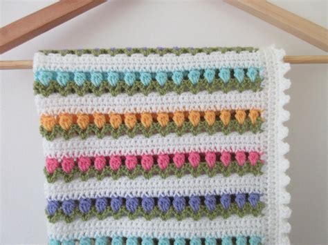Tulip Flower Baby Blanket Crochet Pattern By Adelaide Yeomans