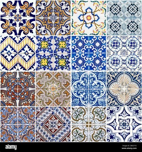 Colorful Vintage Ceramic Tiles Wall Decoration Stock Photo Alamy
