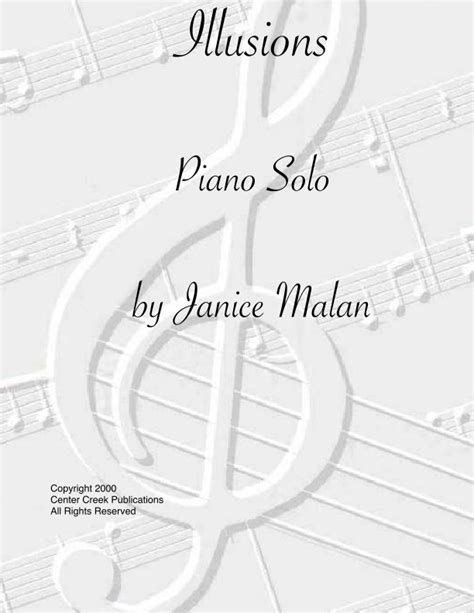 Illusions For Piano Solo Sheet Music Janice Malan Piano Solo