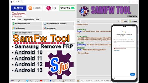 SamFw Tool Frp Unlock Tool Added Qualcomm Oppo Xiaomi FRP Google Account Remove Samsung