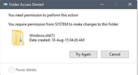 Resolved Cannot Delete The Windows Old Folder As Access Is Denied