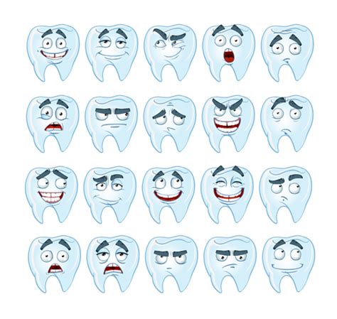 Funny Teeth Emoticons Icons Set 02 Free Download