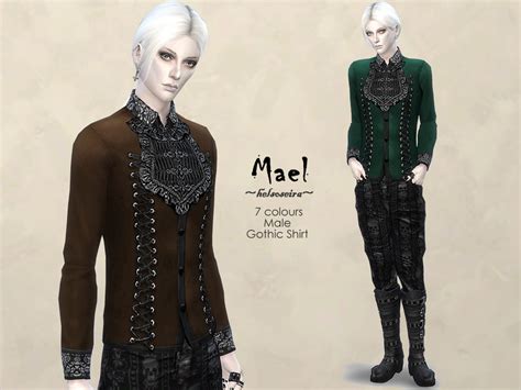 The Sims Resource Mael Gothic Shirt Male Updated
