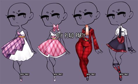 Pity Plaid Party Outfit Adopt Close By Miss Trinity Cartoon Outfits
