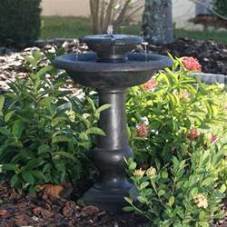 The easiest bird bath water fountain you will ever make, and cheap too, and it brings hummingbirds, wrens, sparrows, gold. 2-Tier Outdoor Solar Bird Bath Fountain in Oiled Bronze ...