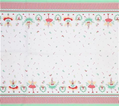 Gold Embellished Michael Miller Christmas Double Border Fabric With
