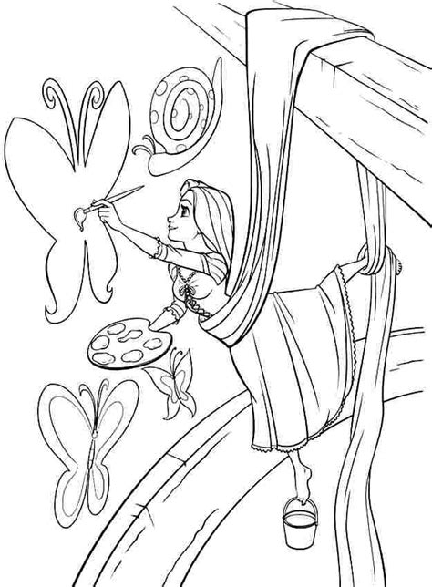 Printable baby princess disney rapunzel coloring page. disney princess tangled rapunzel colouring sheets free ...
