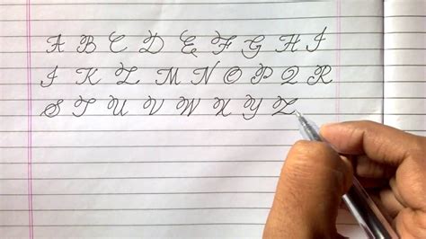 English Cursive Handwriting Capital Letters By Saroj Meher Youtube