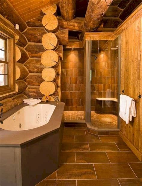 cabin style bathroom