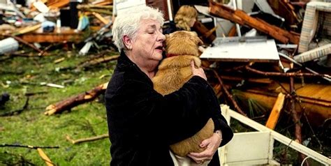 Woman Finds Her Dog Alive In Tornado Wrecked Home