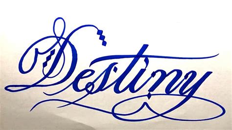 Destiny Name Signature Calligraphy Status How To Draw Cursive