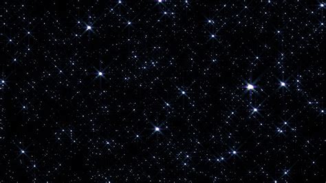 Night Sky With Stars Sparkling On Black Background Stock Photo
