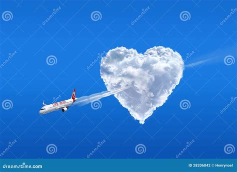 Love Airline Love Is In The Air Stock Photo Image Of Eros February