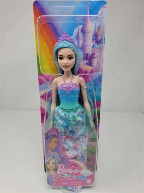 Mattel Poup E Barbie Dreamtopia Princesse Cheveux Bleus Et Robe