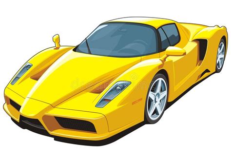 Yellow Sports Car Stock Vector Image 48079065