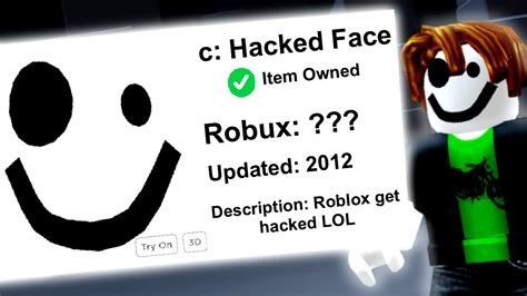 Roblox 2012 Hacked Face Is Back How To Get The 2012 C Hacked Face