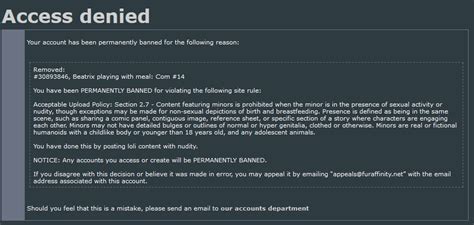 Artca9 Vore Artist On Twitter Permabanned From Furaffinity