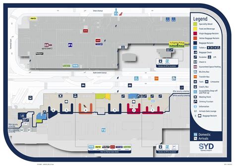 Sydney Airport Map Terminal2 Arrivals Airport Map Sydney Airport