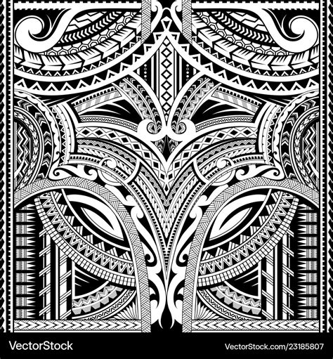 Polynesian Ornament Suitable For Sleeve Tattoo Vector Image